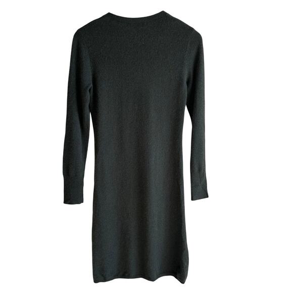 Neiman Marcus Cashmere Long Sleeve Sweater Dress Green XS - Picture 6 of 8